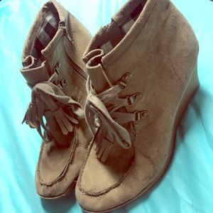 Wedge boots from Maurices